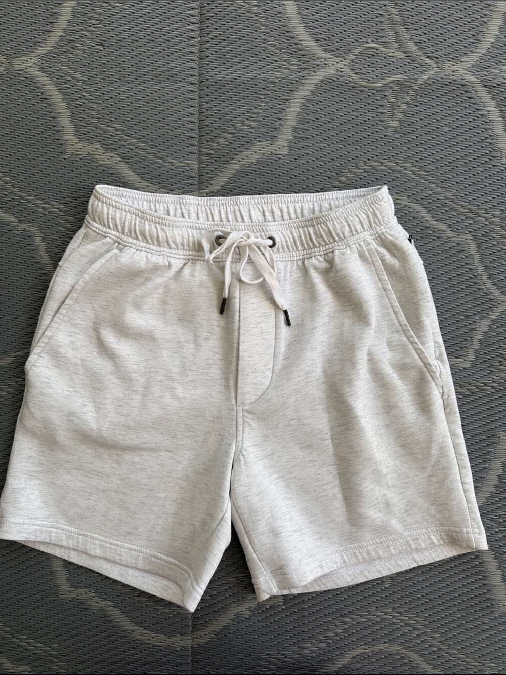 Men's Light Gray AE Drawstring Knit Shorts